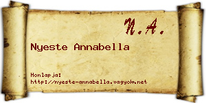 Nyeste Annabella névjegykártya